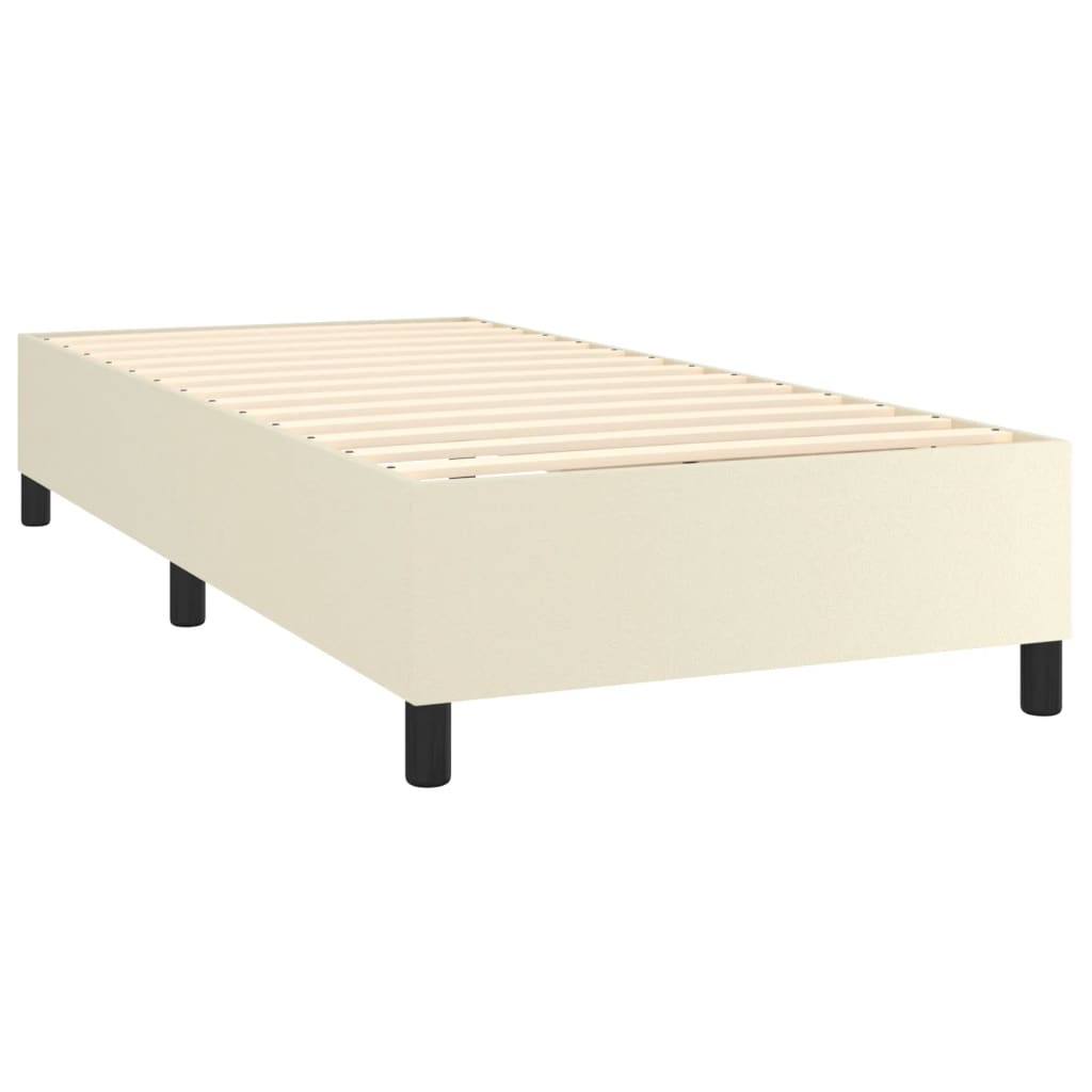Giroletto a Molle con Materasso e LED Crema 100x200 cm | homemem39