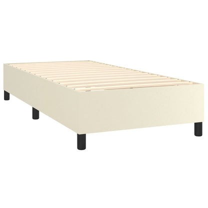 Giroletto a Molle con Materasso e LED Crema 100x200 cm | homemem39