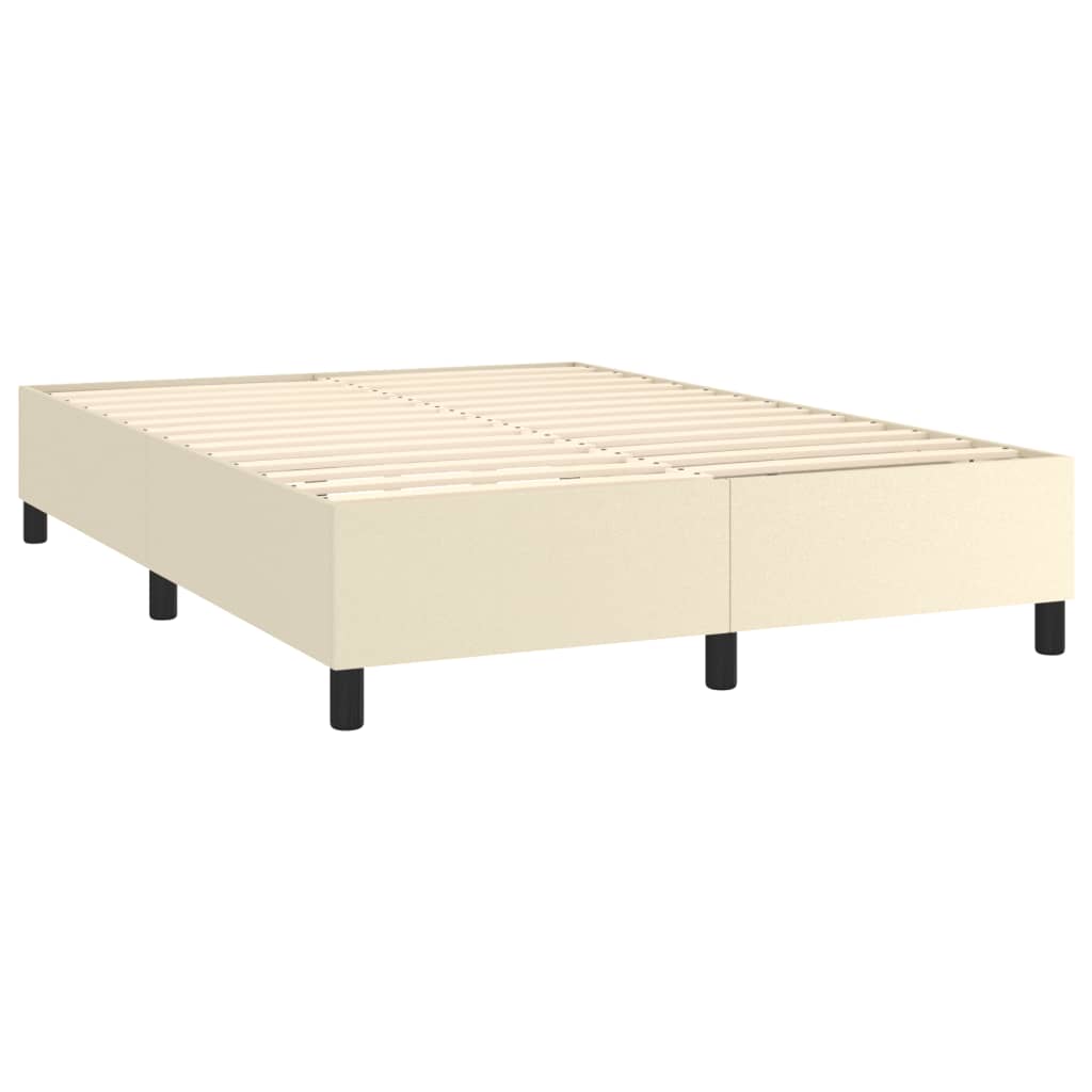 Giroletto a Molle con Materasso e LED Crema 140x200 cm | homemem39