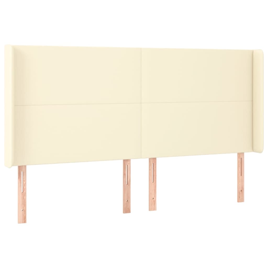 Giroletto a Molle con Materasso e LED Crema 160x200 cm