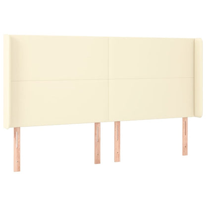 Giroletto a Molle con Materasso e LED Crema 160x200 cm