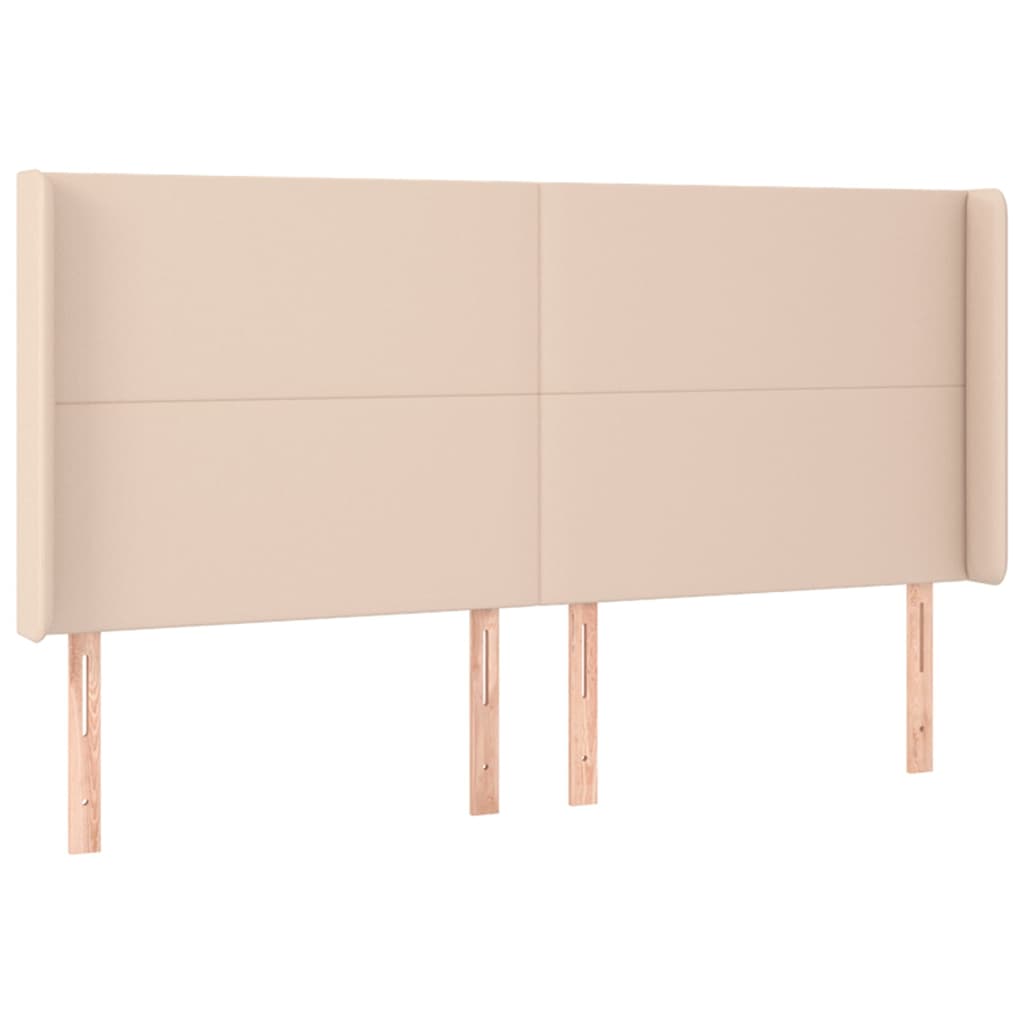 Giroletto Molle Materasso e LED Cappuccino 200x200cm Similpelle | homemem39