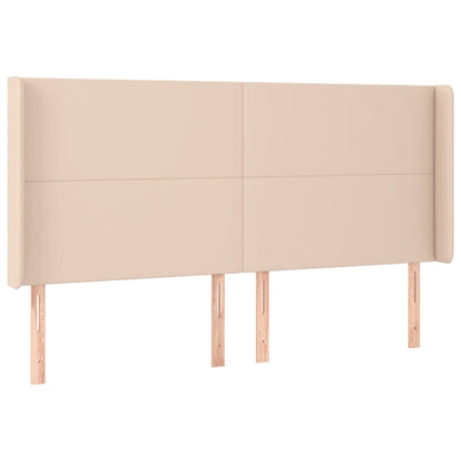 Giroletto Molle Materasso e LED Cappuccino 200x200cm Similpelle | homemem39