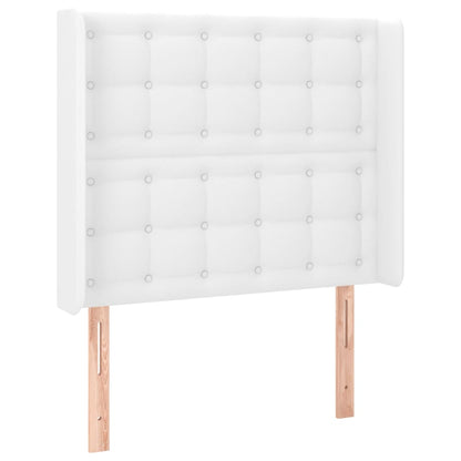 Giroletto Molle con Materasso e LED Bianco 90x190 cm Similpelle - homemem39