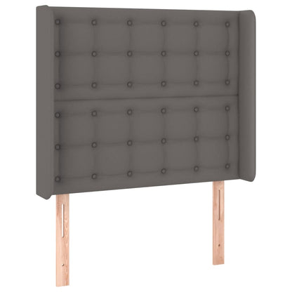 Giroletto Molle con Materasso e LED Grigio 90x190cm Similpelle - homemem39