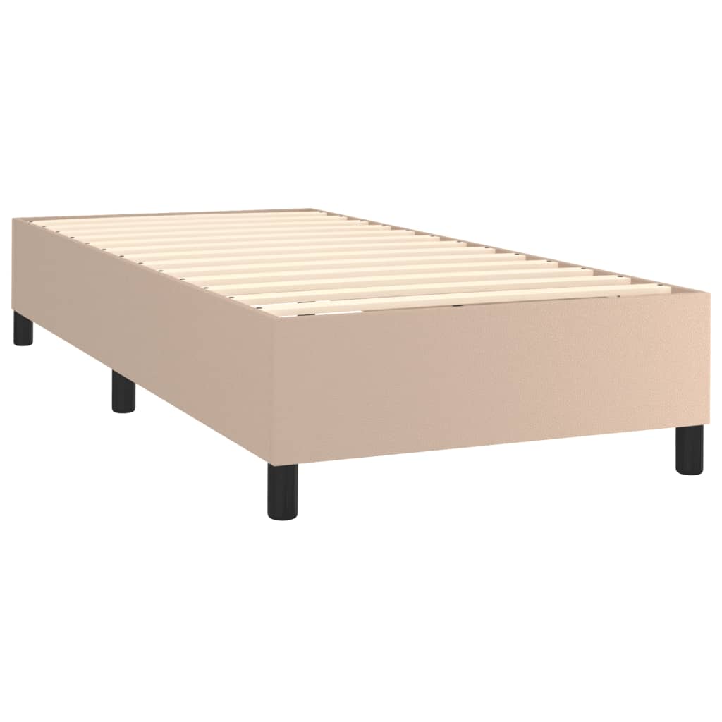 Giroletto Molle Materasso e LED Cappuccino 100x200cm Similpelle | homemem39