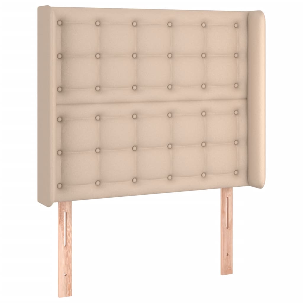 Giroletto Molle Materasso e LED Cappuccino 100x200cm Similpelle | homemem39
