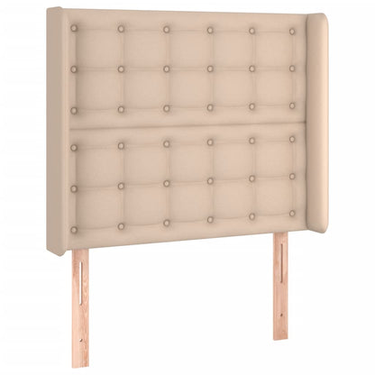 Giroletto Molle Materasso e LED Cappuccino 100x200cm Similpelle | homemem39