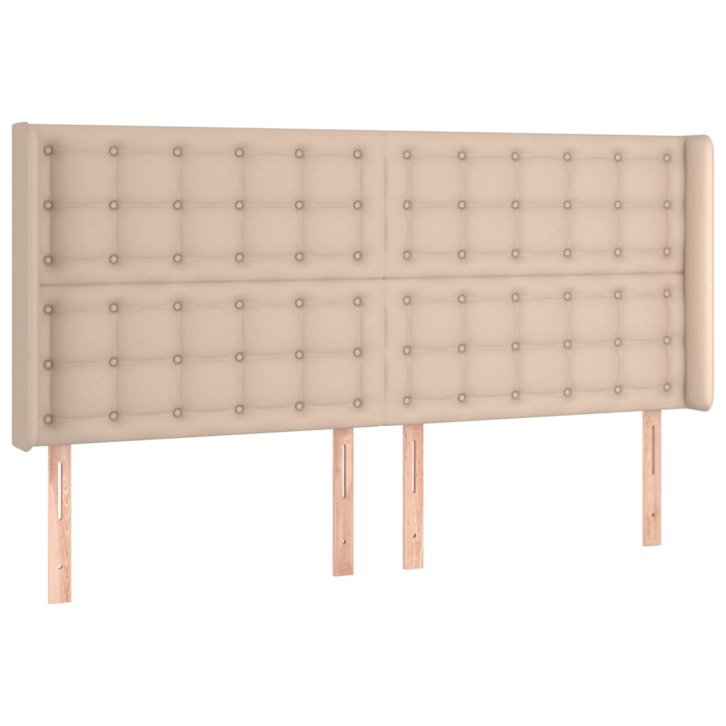 Giroletto Molle Materasso e LED Cappuccino 160x200cm Similpelle | homemem39