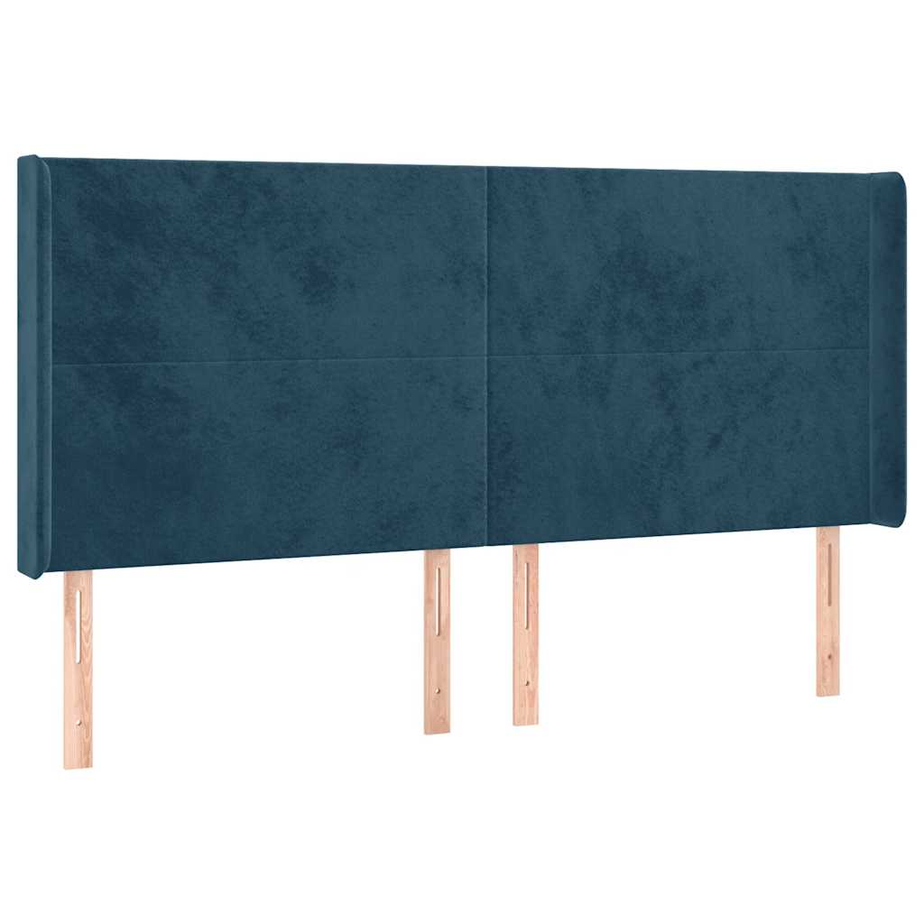 Letto a Molle con Materasso e LED Blu Scuro 180x200 cm | homemem39
