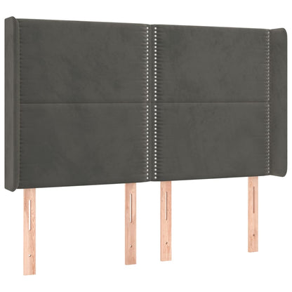 Letto a Molle con Materasso e LED Grigio Scuro 140x190 cm | homemem39