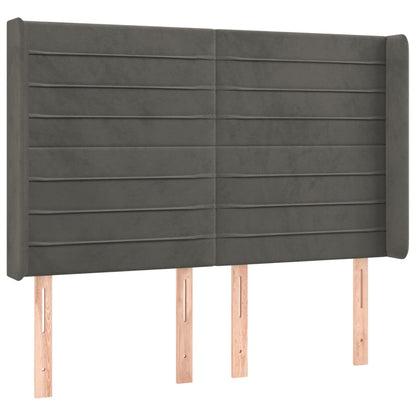 Letto a Molle con Materasso e LED Grigio Scuro 140x200 cm | homemem39