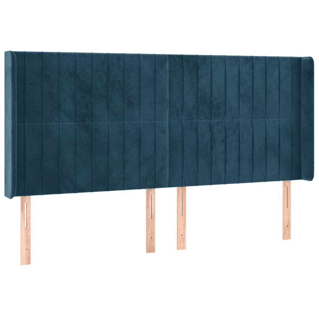 Letto a Molle con Materasso e LED Blu Scuro 180x200 cm | homemem39