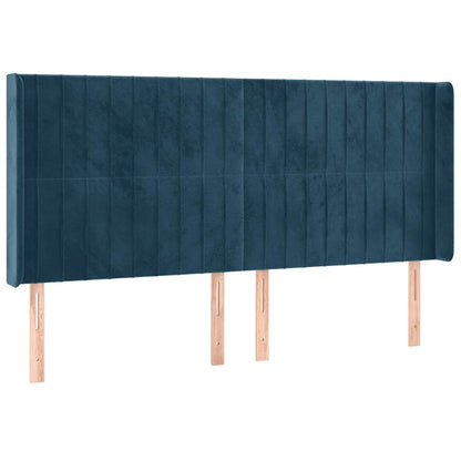 Letto a Molle con Materasso e LED Blu Scuro 180x200 cm | homemem39
