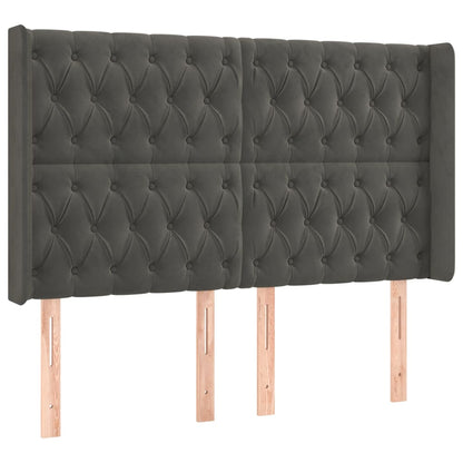 Letto a Molle con Materasso e LED Grigio Scuro 140x190 cm | homemem39