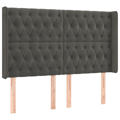 Letto a Molle con Materasso e LED Grigio Scuro 140x200 cm | homemem39