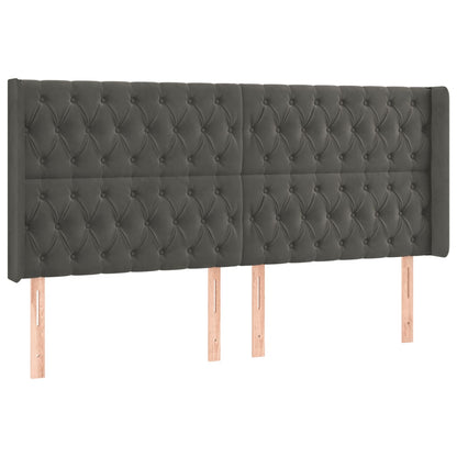 Letto a Molle con Materasso e LED Grigio Scuro 200x200 cm | homemem39