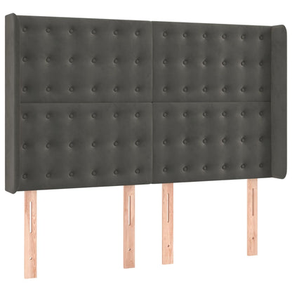 Letto a Molle con Materasso e LED Grigio Scuro 140x200 cm | homemem39