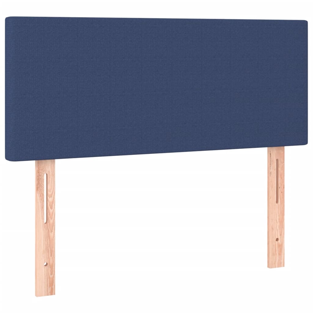 Letto a Molle con Materasso e LED Blu 80x200 cm in Tessuto