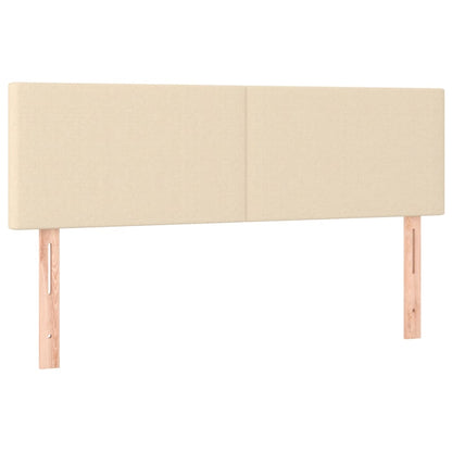 Letto a Molle con Materasso e LED Crema 140x190 cm in Tessuto | homemem39