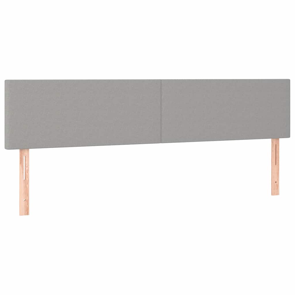 Letto a Molle Materasso e LED Grigio Chiaro 200x200 cm Tessuto