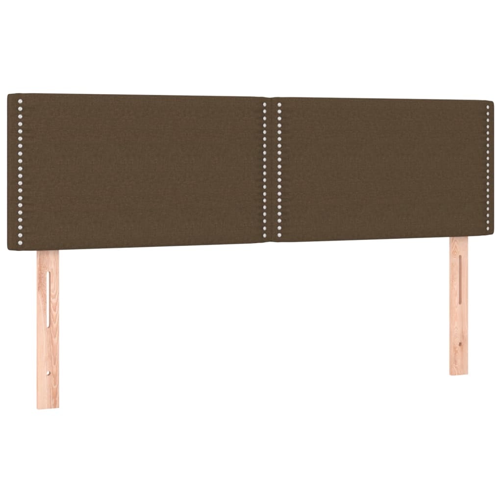 Letto a Molle Materasso e LED MarroneScuro 140x190cm in Tessuto | homemem39
