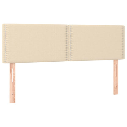 Letto a Molle con Materasso e LED Crema 140x190 cm in Tessuto | homemem39