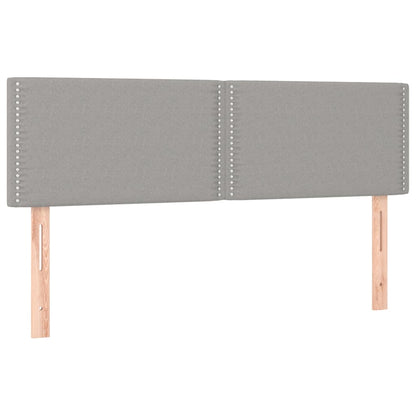 Letto a Molle Materasso e LED Grigio Chiaro 140x200 cm Tessuto
