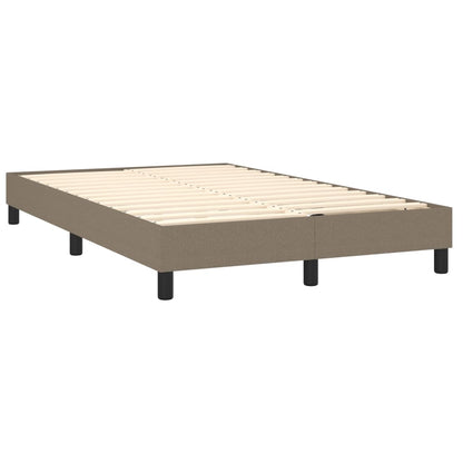 Letto a Molle con Materasso e LED Tortora 120x200cm in Tessuto | homemem39