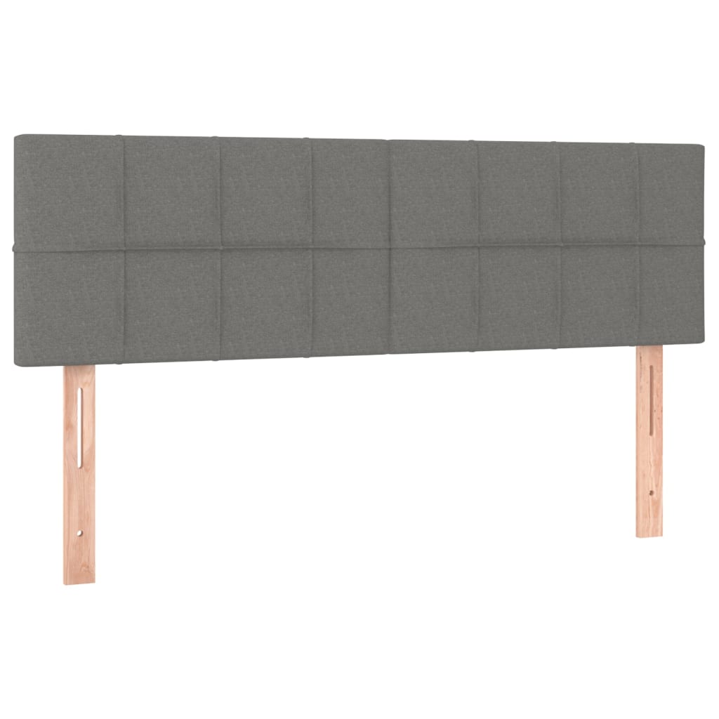 Letto a Molle Materasso e LED Grigio Scuro 140x190cm in Tessuto - homemem39