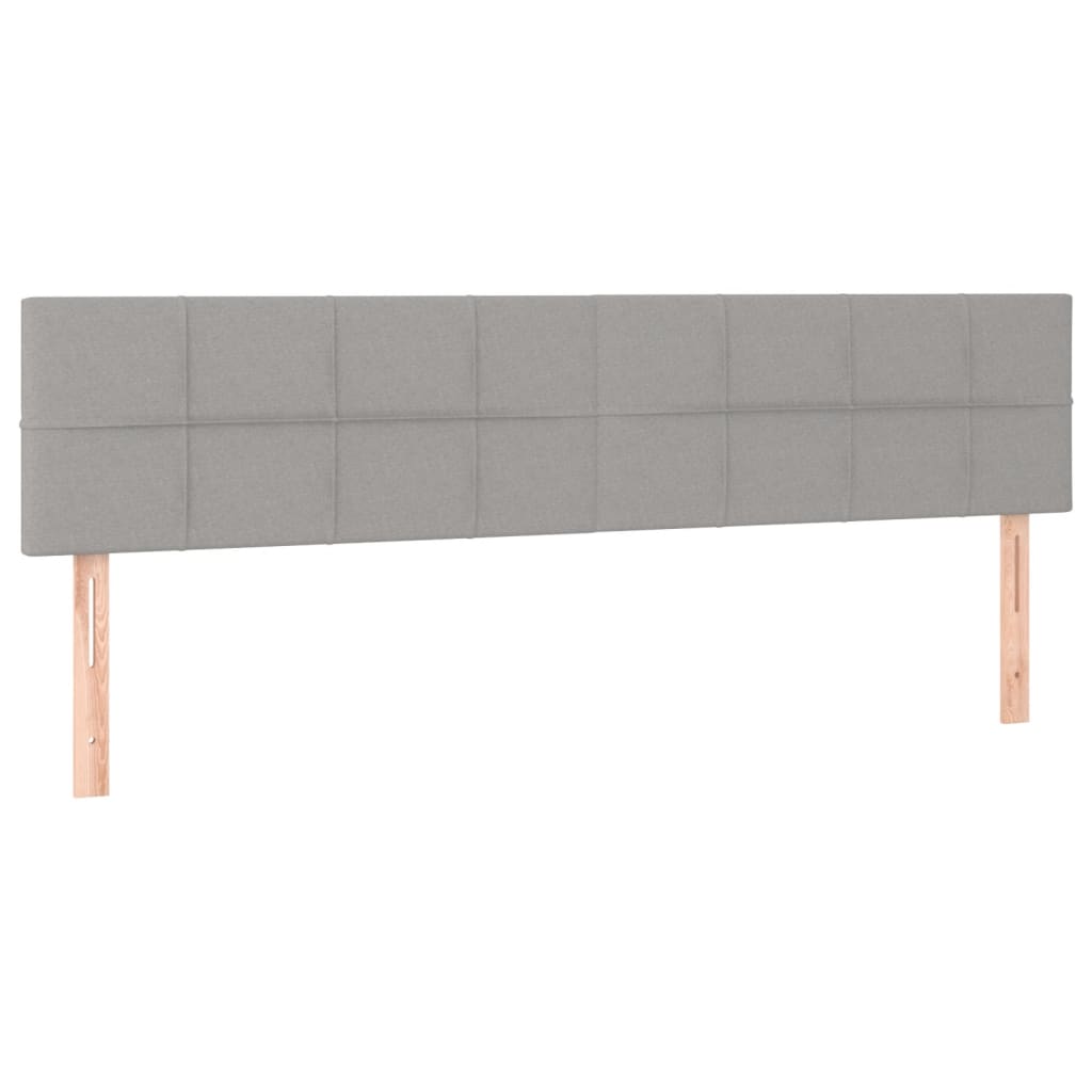 Letto a Molle Materasso e LED Grigio Chiaro 180x200 cm Tessuto - homemem39