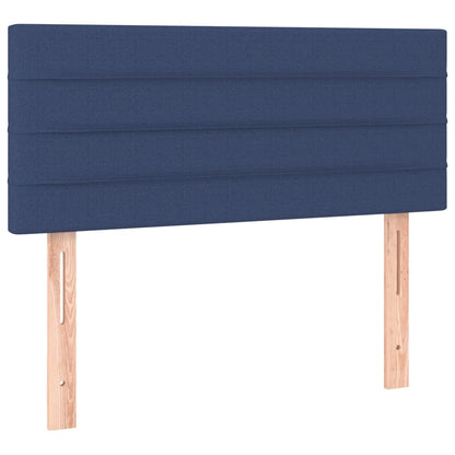 Letto a Molle con Materasso e LED Blu 90x190 cm in Tessuto