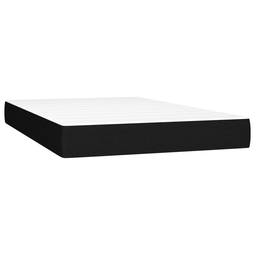 Letto a Molle con Materasso e LED Nero 120x200cm in Tessuto | homemem39
