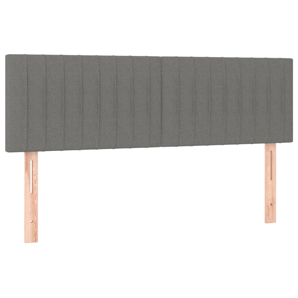 Letto a Molle Materasso e LED Grigio Scuro 140x190cm in Tessuto - homemem39