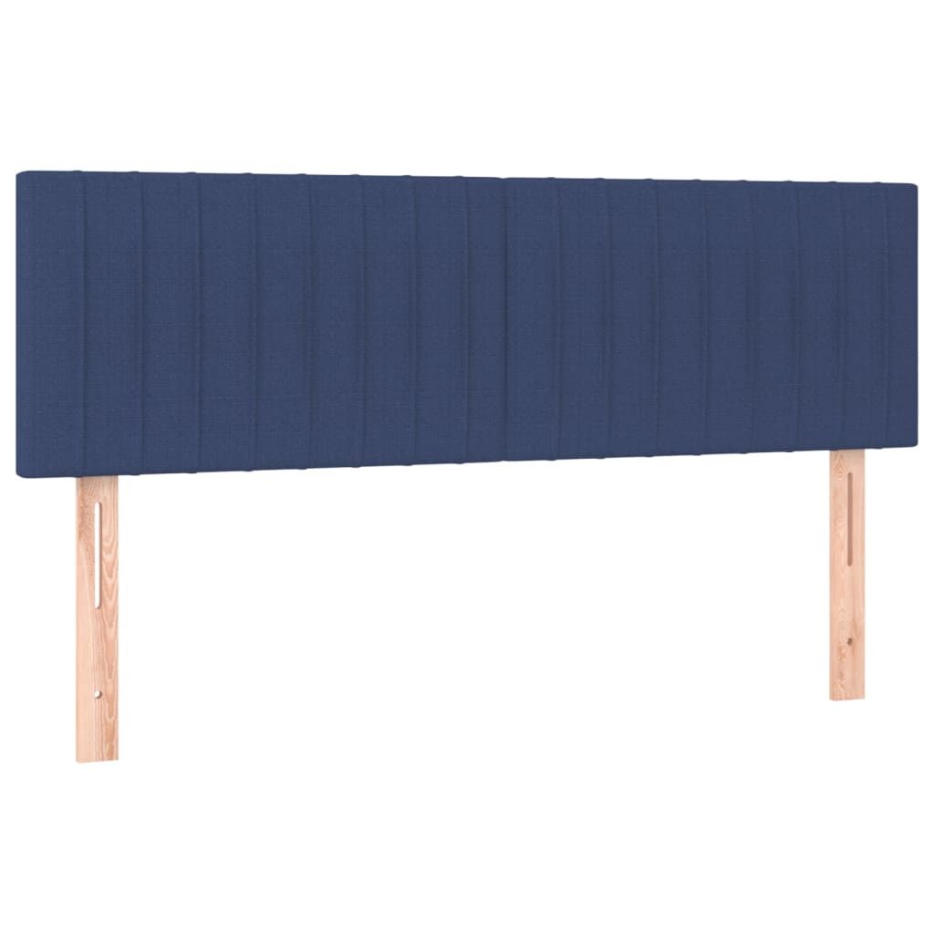 Letto a Molle con Materasso e LED Blu 140x190 cm in Tessuto - homemem39