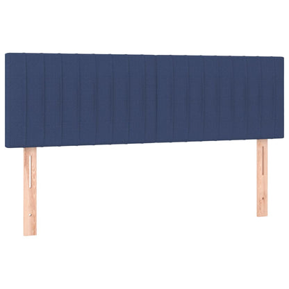 Letto a Molle con Materasso e LED Blu 140x190 cm in Tessuto - homemem39