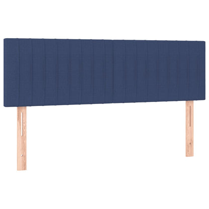 Letto a Molle con Materasso e LED Blu 140x200 cm in Tessuto