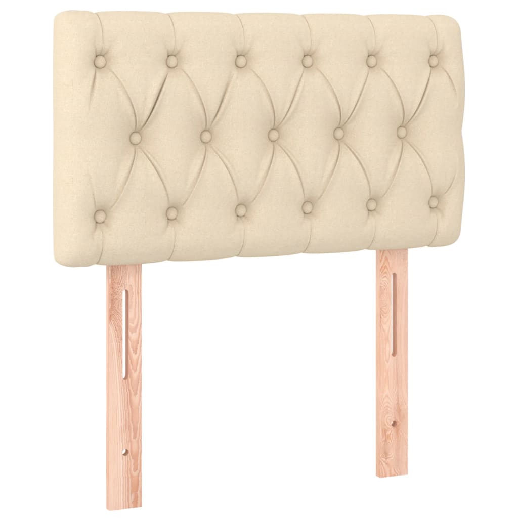 Letto a Molle con Materasso e LED Crema 80x200 cm in Tessuto - homemem39