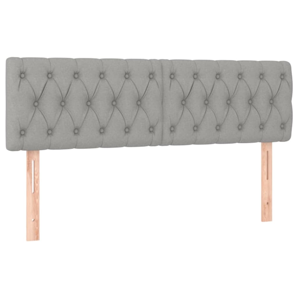 Letto a Molle Materasso e LED Grigio Chiaro 140x200 cm Tessuto - homemem39