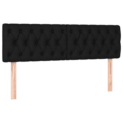 Letto a Molle con Materasso e LED Nero 140x200 cm in Tessuto | homemem39