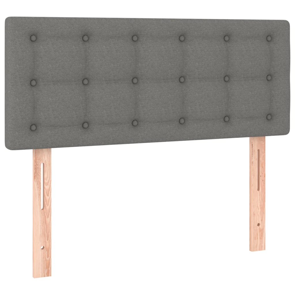 Letto a Molle Materasso e LED Grigio Scuro 80x200 cm in Tessuto - homemem39