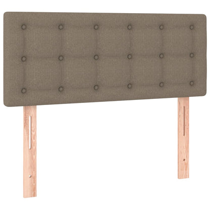 Letto a Molle con Materasso e LED Tortora 90x190 cm in Tessuto - homemem39