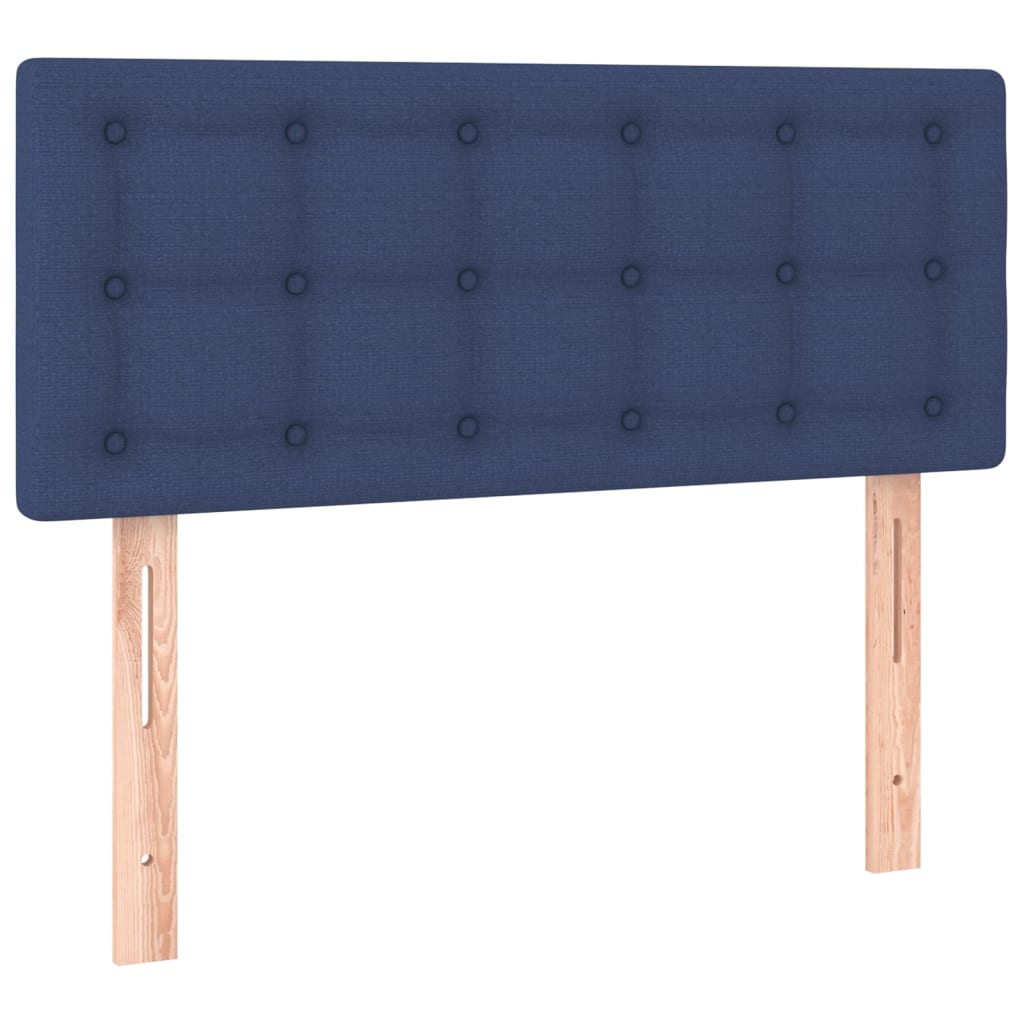 Letto a Molle con Materasso e LED Blu 90x190 cm in Tessuto - homemem39