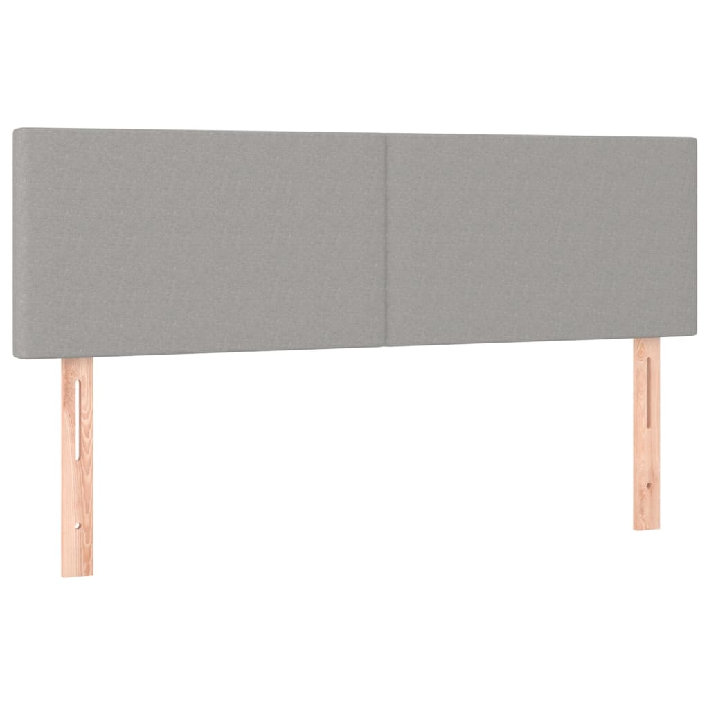 Letto a Molle Materasso e LED Grigio Chiaro 140x190 cm Tessuto | homemem39