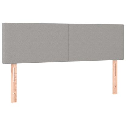 Letto a Molle Materasso e LED Grigio Chiaro 140x190 cm Tessuto | homemem39