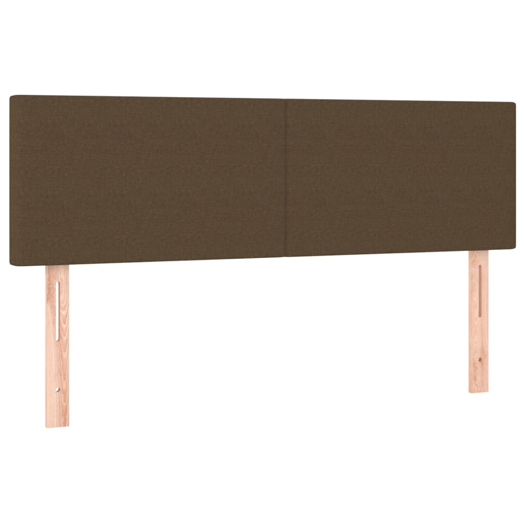 Letto a Molle Materasso e LED MarroneScuro 140x190cm in Tessuto | homemem39