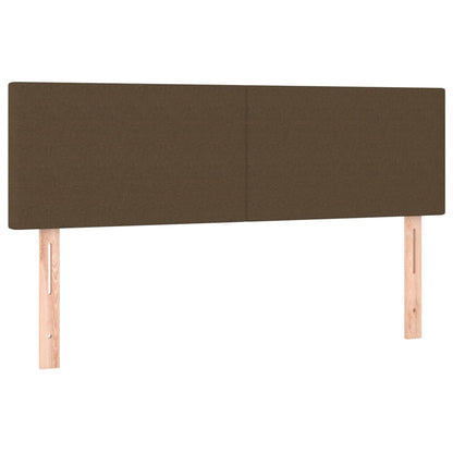 Letto a Molle Materasso e LED MarroneScuro 140x190cm in Tessuto | homemem39