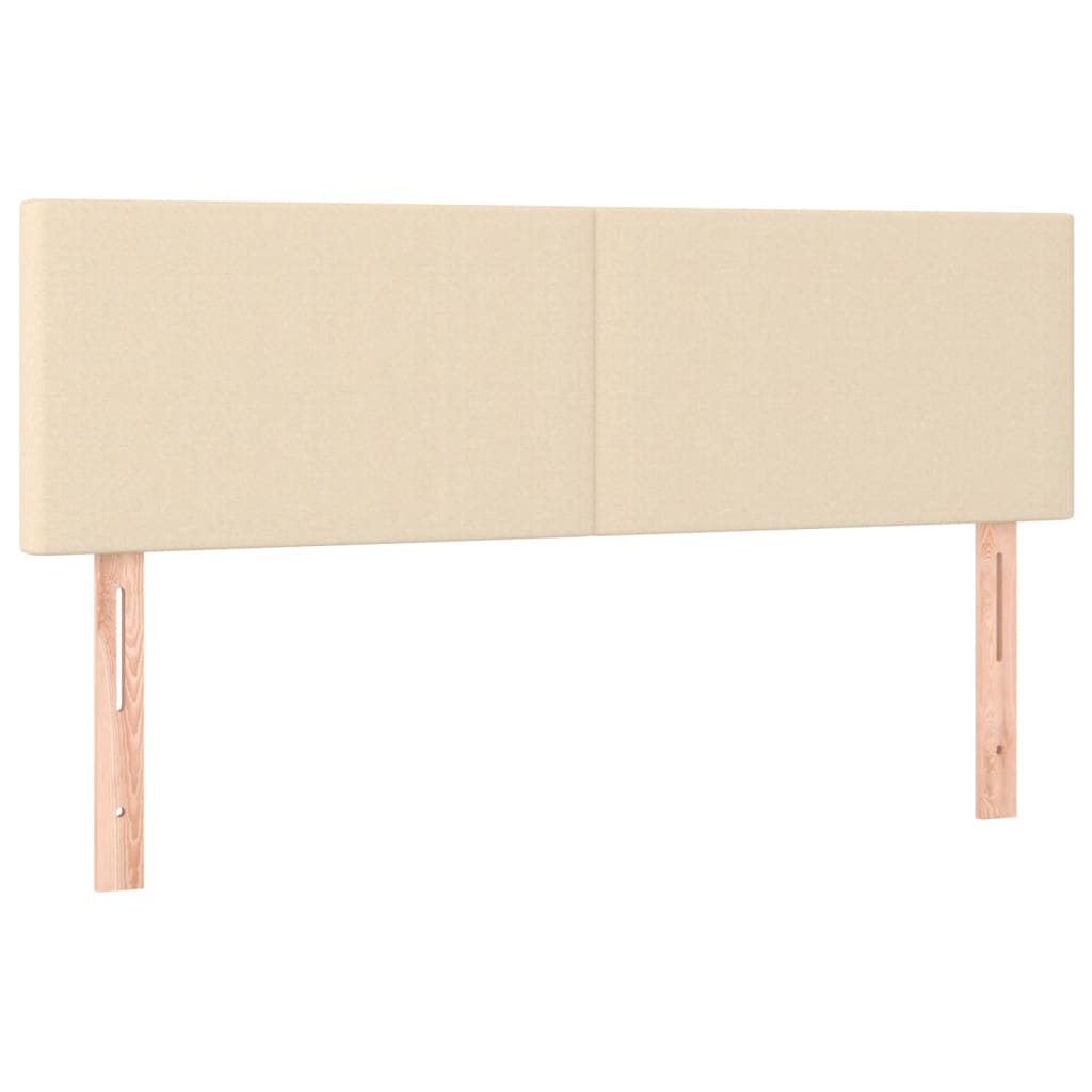 Letto a Molle con Materasso e LED Crema 140x190 cm in Tessuto | homemem39
