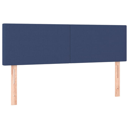 Letto a Molle con Materasso e LED Blu 140x190 cm in Tessuto - homemem39