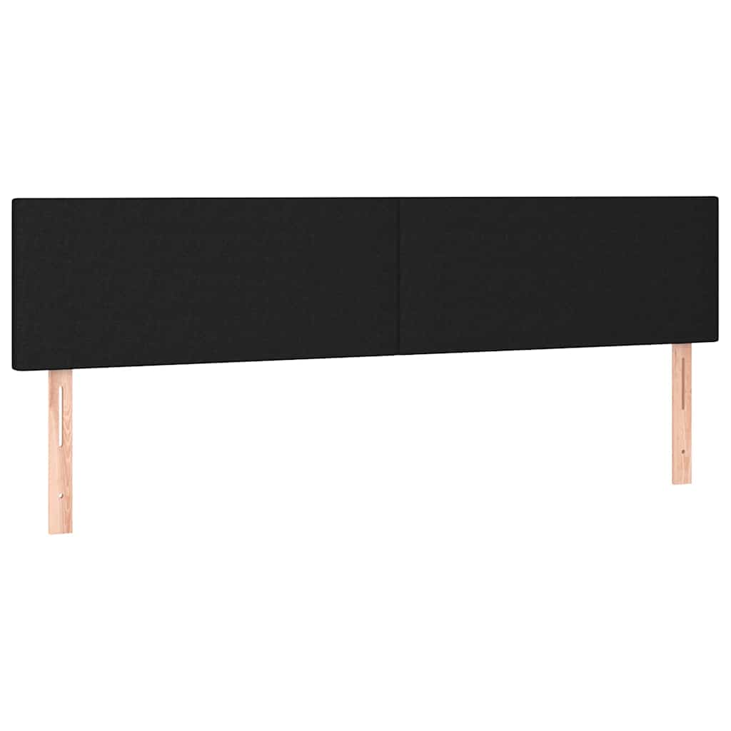 Letto a Molle con Materasso e LED Nero 160x200 cm in Tessuto | homemem39